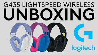 Logitech G435 LIGHTSPEED Wireless Headset UNBOXING [upl. by Anwahsat]