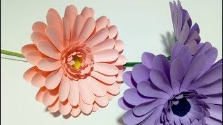 Como hacer flores de papel Gerberas Super faciles y rapidas  DIY Manualidades 76 [upl. by Thrift]