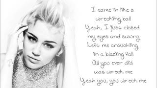 Wrecking Ball Miley Cyrus Lyrics [upl. by Toddy]