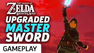 Zelda Breath Of The Wild  Upgraded Master Sword At Max Power Gameplay [upl. by Rebak]