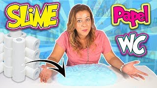 SLIME con PAPEL higiénico  TOILET PAPER SLIME  COMO SE HACE SLIME [upl. by Guinna889]