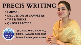 Precis Writing for ALL Govt ExamsBARCUDCLevel2UPSC CAPF ACIFoSCISF SSCCGLNABARDSBIPORBIRRB [upl. by Nois]