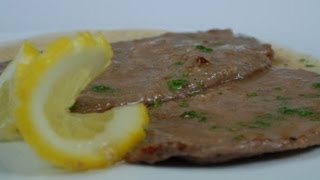 Veal scallops with lemon sauce  italian recipe [upl. by Kroy885]