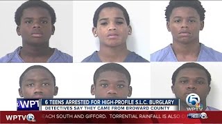 6 teens arrested for highprofile St Lucie County burglary [upl. by Eanar]