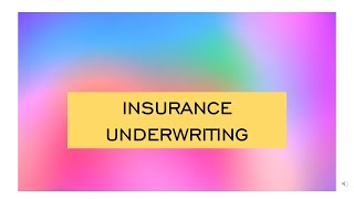 INSURANCE Underwriting What does an Underwriter Do [upl. by Ripp]