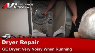 GE Dryer Repair  Very Noisy  Rear Bearing [upl. by Learsi502]