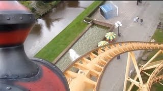 Thunder Loop  Attractiepark Slagharen  OnrideOffride  Looping Star [upl. by Thais]