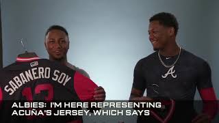 Ronald Acuña Jr amp Ozzie Albies players weekend [upl. by Yztim]