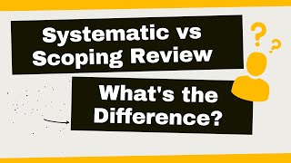 Systematic vs Scoping Review Whats the Difference [upl. by Uos]