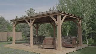 12 x 20 Wood Gazebo With Aluminium Roof [upl. by Nyleimaj667]