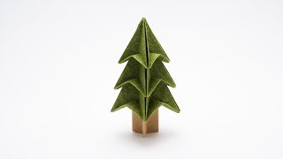 EASY CHRISTMAS TREE ORIGAMI Jo Nakashima [upl. by Valentin]