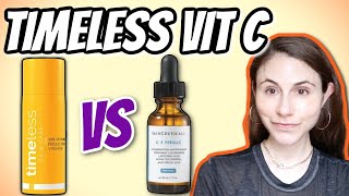 Timeless Skin Care Vitamin C serum vs Skinceuticals CE ferulic  Dr Dray [upl. by Odnalref557]