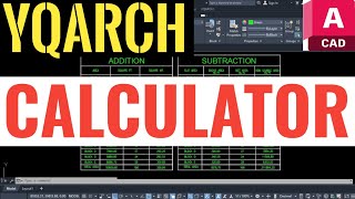 YQArch Calculator AutoCAD  Tutorials [upl. by Aciruam]