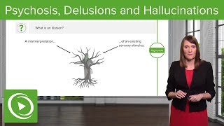 Psychosis Delusions and Hallucinations – Psychiatry  Lecturio [upl. by Ainimre]