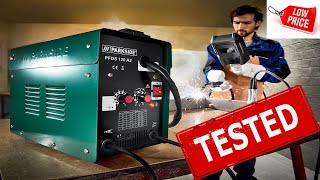 MIG MAG welding machine PARKSIDE PFDS 120 A2  Lidl aparat za zavarivanje sa punjenom zicom [upl. by Arihas]