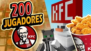 🍗Hice que 200 JUGADORES Construyeran KFC en Minecraft [upl. by Retnuh]