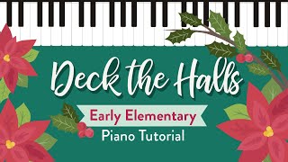 Deck the Halls Piano Tutorial  Easy Version for Beginners [upl. by Anahs792]