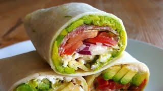 3 Healthy Tortilla Wrap Recipes  Easy No Cook Meals [upl. by Aralomo]