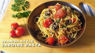 Easy Spanish Style Sardine Pasta Recipe  Canned Sardine Recipe  Home Quarantine Recipe [upl. by Vincents174]