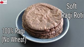 Ragi Roti Recipe  How To Make Soft Ragi Roti  Easy Finger Millet Chapathi  Skinny Recipes [upl. by Lewellen]