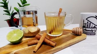 Infusión de jengibre y canela │ Ginger cinnamon tea recipe │Sandys International Recipes [upl. by Aniala]