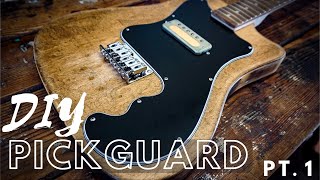 How to make an EASY DIY PICKGUARD for your guitar  Part 1 [upl. by Yras373]