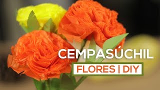 Cómo hacer Flores de CEMPASÚCHIL de papel  DIY [upl. by Adnovahs]