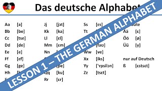 The German Alphabet  Learn German Lesson 1  Complete A1B1 Course  deutsches Alphabet [upl. by Assela]