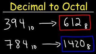 Decimal to Octal Conversion [upl. by Akila]