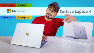 Microsoft Surface Laptop 4 Unboxing and Review Hindi  Gaming Test [upl. by Hilda658]