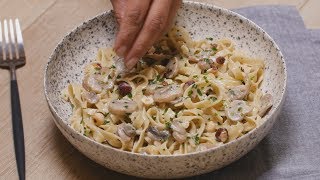 Recette facile de Fettucine aux champignons [upl. by Bordiuk718]