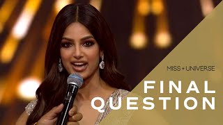 70th MISS UNIVERSE Harnaaz Sandhus Final Question  Miss Universe [upl. by Shanie]