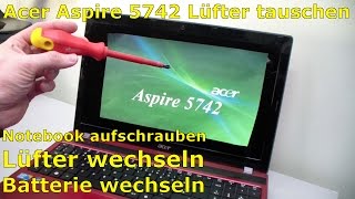 Acer Aspire Laptop Notebook aufschrauben  Laptop Lüfter RAM HDD tauschen [upl. by Ontina178]