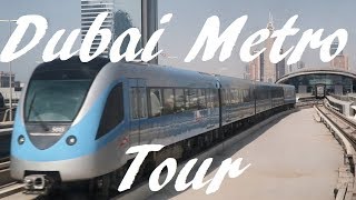 Tour of the Dubai Metro  lines and principle stations [upl. by Moriarty]