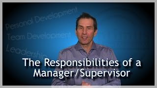 Responsibilities of a Manager amp Supervisor [upl. by Amoakuh]