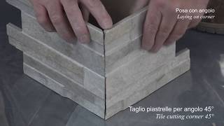 Posa rivestimenti decorativi gres porcellanato 16x40  Tutorial [upl. by Jerz]