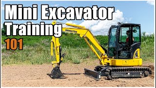 How to Operate a MiniExcavator  Mini Excavator Controls [upl. by Atilemrac128]