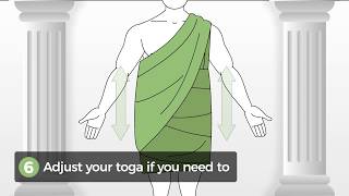 How to Wrap a Classic Toga From Behind [upl. by Ilrahc]