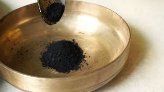 The Art Of Making Kajal Collyrium  The Traditional Indian Way  Blackest Black [upl. by Hametaf]