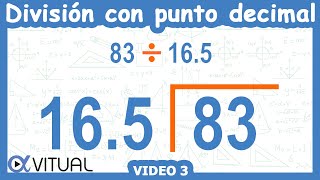 ➗ Cómo hacer una DIVISIÓN con PUNTO DECIMAL AFUERA [upl. by Bramwell800]