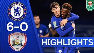 Chelsea 60 Barnsley  Havertz HatTrick and Silva Debut as Blues Hit 6  Carabao Cup Highlights [upl. by Eseilana]