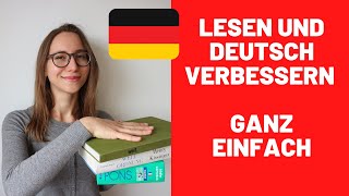 DEUTSCH durch LESEN verbessern I 5 Tipps [upl. by Llednar]