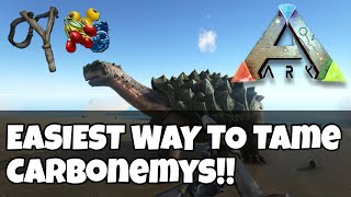 Ark Survival Evolved Mobile EASIEST WAY TO TAME CARBONEMYS 2020 [upl. by Hemetaf]