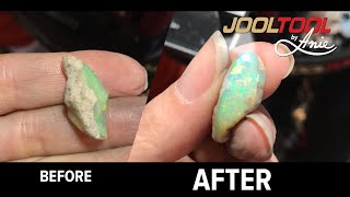 Lapidary Polishing OPAL on the JOOLTOOL  Live from Tucson feb 2019 [upl. by Leynad578]