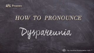 How to Pronounce Dyspareunia Real Life Examples [upl. by Korie192]