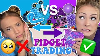 FIDGET TRADING  BLUE VS PURPLE 💙💜 I GOT SCAMMED 😓 [upl. by Yliab]