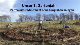 Permakultur Mulchbeet ohne Umgraben anlegen [upl. by Mosier]