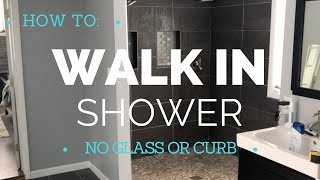 How to Build a Walk In Shower  Curbless  Durock Shower [upl. by Ardnal893]