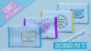 SOBRE DE PAPEL SIN PEGAMENTO ❤ IDEAS PARA DECORAR SOBRES PARA CARTAS [upl. by Uphemia]