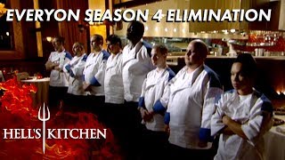 Every Season 4 Elimination On Hells Kitchen [upl. by Dorisa]